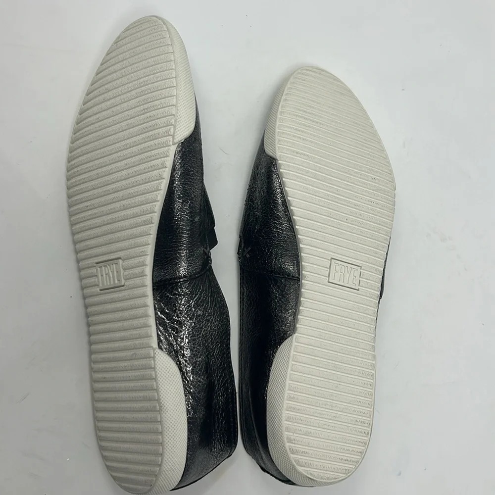 Frye Melanie Metallic Slip-On Sneakers Size 10 Excellent Condition